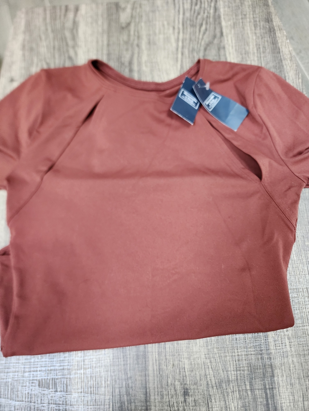 A&F Women’s Long Sleeve Bodysuit Size Small - Rust